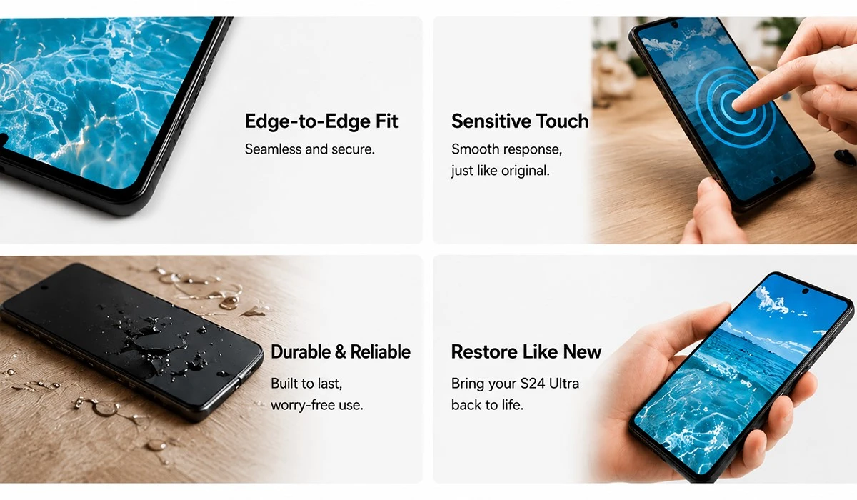 s24 ultra wf soft screen features fit touch durability